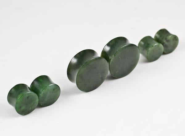 Nephrite Jade Plugs by Oracle Body Jewelry Plugs 7/8 inch (22mm) Nephrite Jade