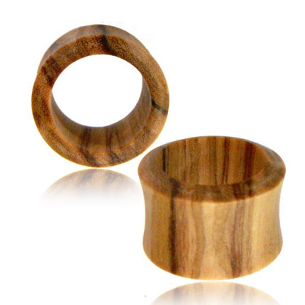 Olive Wood Double Flared Tunnels Plugs 6 gauge (4mm) Olive Wood