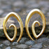 Oval Brass Spirals Ear Weights  