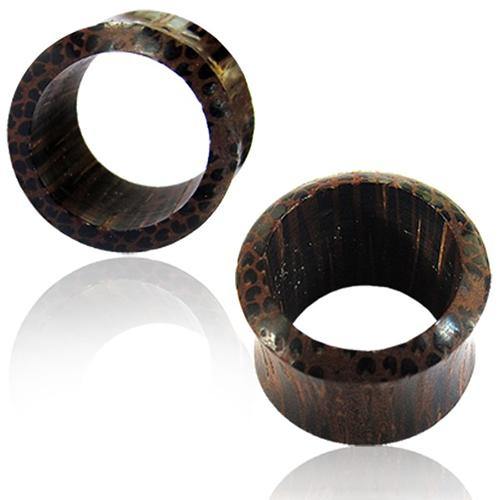 Palm Wood Double Flared Tunnels Plugs 0 gauge (8mm) Palm Wood