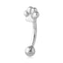 Dog Paw Stainless Eyebrow Barbell Eyebrow 16g - 5/16" long (8mm) Stainless Steel