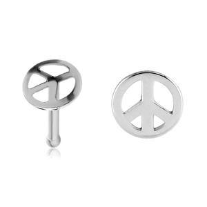 Peace Sign Stainless Nose Bone Nose  
