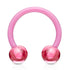 16g Bioflex Circular Barbell Circular Barbells 16g - 3/8" diameter (10mm) - 4mm balls Pink
