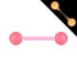 Glow-in-the-Dark Bioflex Barbell Straight Barbells 14g - 5/8" long (16mm) Pink