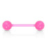 Opaque Acrylic Bioflex Barbell Straight Barbells 14g - 5/8" long (16mm) Pink