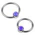 16g Titanium Captive Opal Disc Bead Ring Captive Bead Rings  