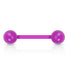 Opaque Acrylic Bioflex Barbell Straight Barbells 14g - 5/8" long (16mm) Purple