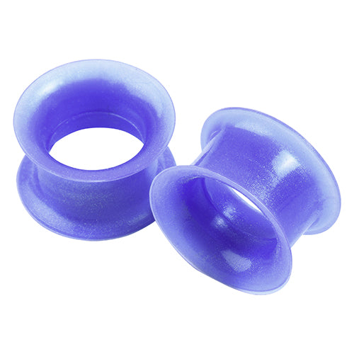 Violet Thin-Wall Silicone Tunnels Plugs 0 gauge (8mm) Violet