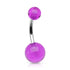 Acrylic Belly Ring Belly Ring 14g - 3/8" long (10mm) Purple