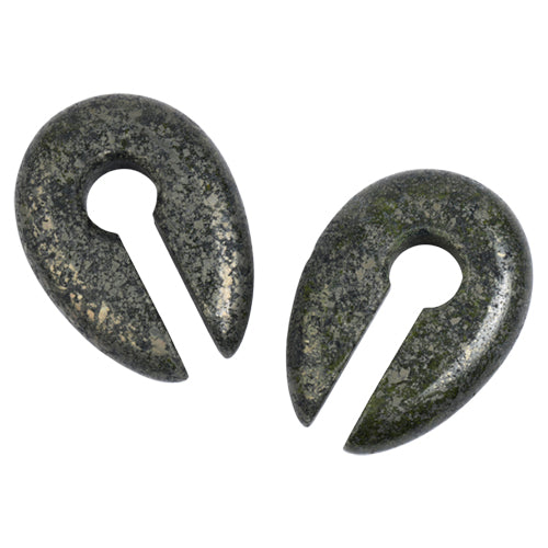 Pyrite Keyhole Ear Weights Ear Weights 2 gauge (6mm) Pyrite