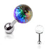 Crystal Ball Cartilage Barbell Cartilage 16g - 1/4" long (6mm) Stainless Steel