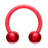 16g Bioflex Circular Barbell Circular Barbells 16g - 3/8" diameter (10mm) - 4mm balls Red