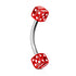Acrylic Dice Curved Barbell