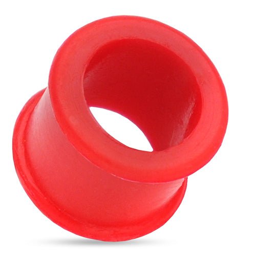 Double Flare Silicone Tunnels Plugs 6 gauge (4mm) Red