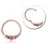 Rope & Bali Rose Gold Hinged Segment Ring Hinged Rings 16g - 5/16" diameter (8mm) Rose Gold Stainless