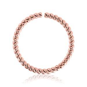 16g Braided Rose Gold Continuous Ring Continuous Rings 16g - 5/16" diameter (8mm) Rose Gold