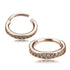 CZ Paved Hinged Segment Ring Hinged Rings 16g - 5/16" diameter (8mm) Rose Gold