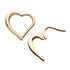 Heart Rose Gold Hinged Ring Hinged Rings 16g - 5/16" diameter (8mm) Rose Gold