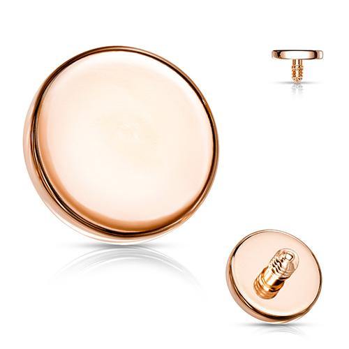 16g Disc Rose Gold End Replacement Parts 16g - 3mm diameter Rose Gold