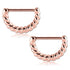 Twisted Rose Gold Nipple Clickers Nipple Clickers 14g - 15/32" long (12mm) Rose Gold