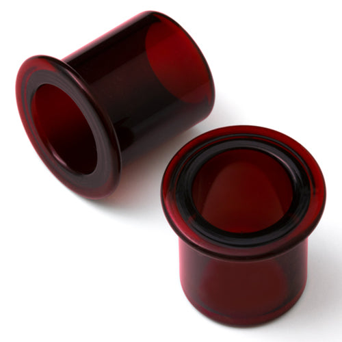 Ruby SF Bullet Holes by Gorilla Glass Plugs 7/16 inch (11mm) Ruby