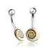 Shiva Eye Belly Ring Belly No-Dangles 14g - 3/8" long (10mm) Shell