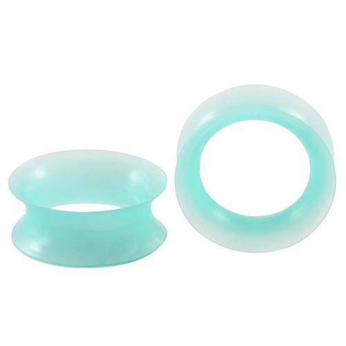 Teal Silicone Tunnels Plugs 7/8 inch (22mm) Teal