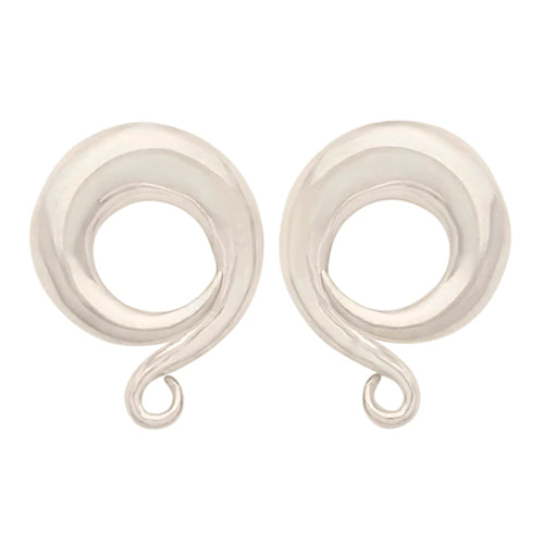 Silver Classic Coils by Diablo Organics Ear Weights 8 gauge (3mm) .925 Sterling Silver