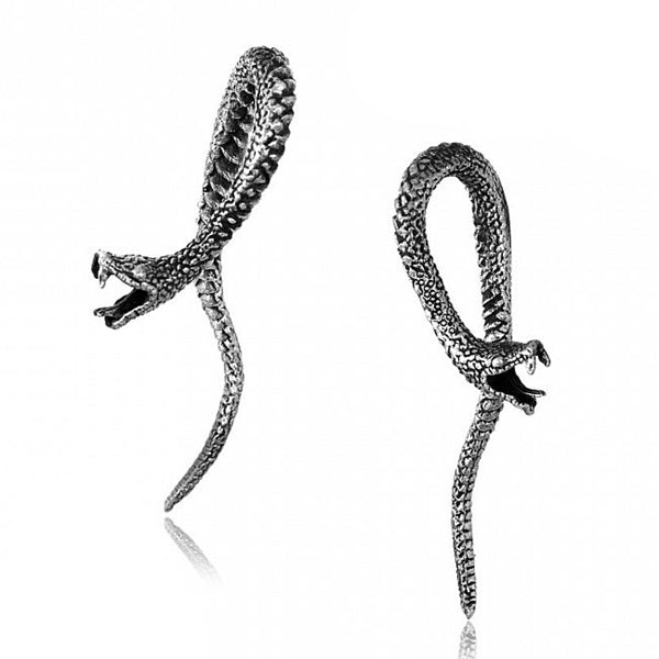 Serpent Brass Hangers Ear Weights 6 gauge (4mm) White Brass