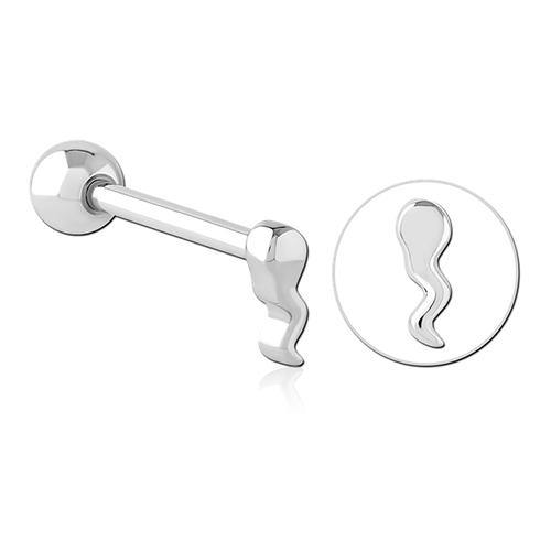 Sperm Stainless Tongue Barbell Tongue 14g - 5/8