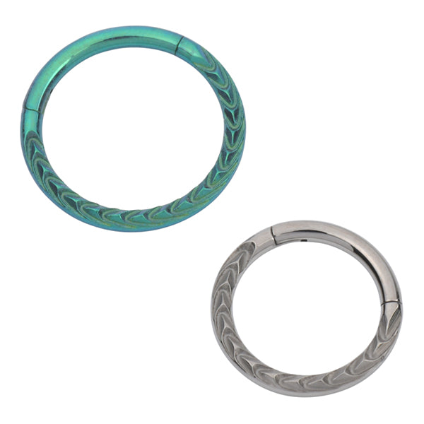 Squame Titanium Hinged Ring Hinged Rings 16g - 3/8" diameter (10mm) High Polish (silver)