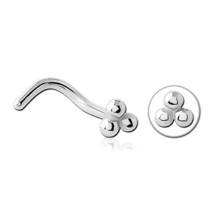 3-Ball Stainless Nostril Screw Nose  