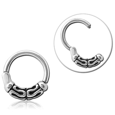 Stainless Bali Hinged Ring Hinged Rings 16g - 5/16" diameter (8mm) Stainless Steel