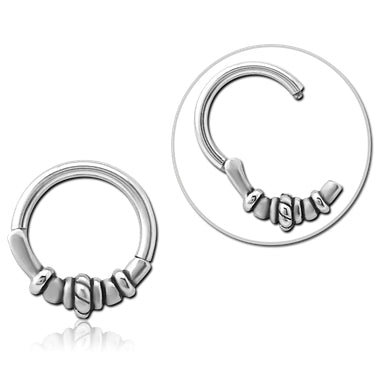 Bead & Rope Stainless Hinged Ring Hinged Rings 16g - 5/16" diameter (8mm) Stainless Steel