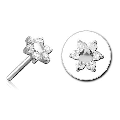 CZ Flower Stainless Threadless End Replacement Parts  