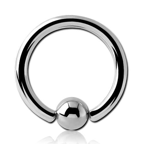 8g Stainless Captive Bead Ring Captive Bead Rings 8g (3mm) - 3/8" dia (10mm) - 4mm bead Stainless Steel