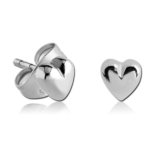 Heart Stainless Stud Earrings Earrings 20 gauge Stainless Steel