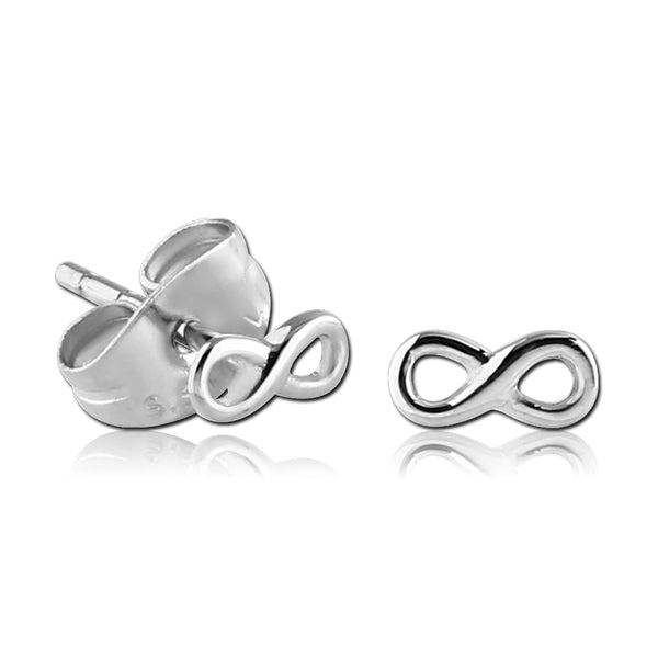 Infinity Stainless Stud Earrings Earrings 20 gauge Stainless Steel
