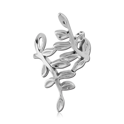 Stainless Leaves Ear Cuff Ear Cuffs one-size-fits-all Stainless Steel