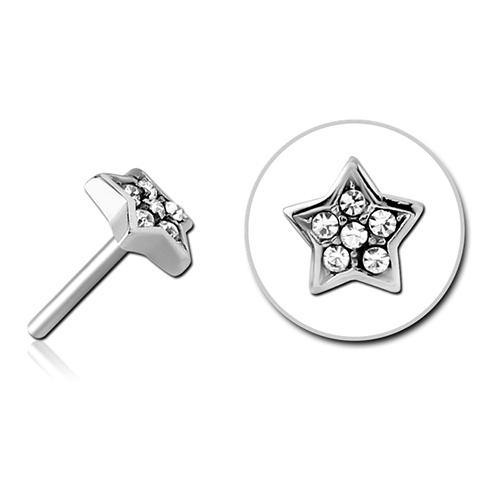 Paved CZ Star Stainless Threadless End Replacement Parts  