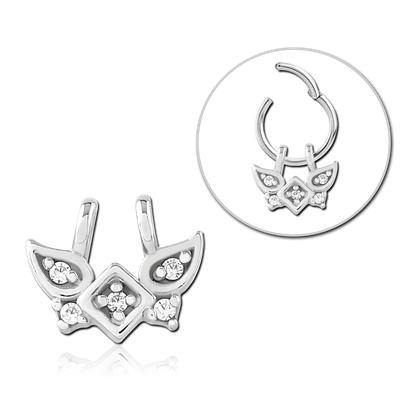Stainless Winged CZ Ring Charm Replacement Parts  