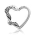Snake Heart Stainless Continuous Ring Continuous Rings 16g - 3/8" diameter (10mm) Right