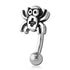 Spider Stainless Eyebrow Barbell Eyebrow 16g - 5/16" long (8mm) Stainless Steel