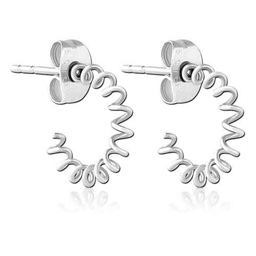 Spiral Hoop Stainless Stud Earrings Earrings 20 gauge Stainless Steel