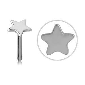Star Stainless Nose Bone Nose 20g - 1/4" wearable (6.5mm) Stainless Steel