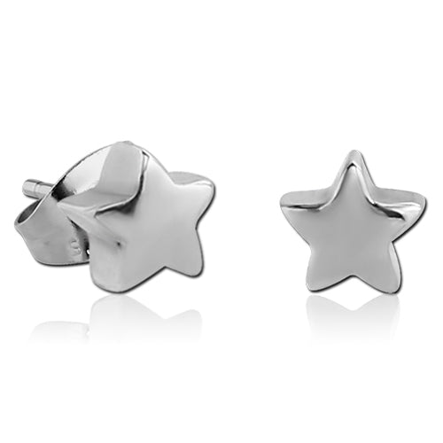 Star Stainless Stud Earrings Earrings 20 gauge Stainless Steel
