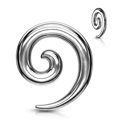 Stainless Spirals Plugs 6 gauge (4mm) Stainless Steel