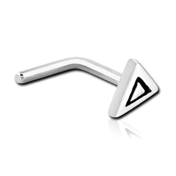 Triangle Stainless L-Bend Nose Stud Nose  