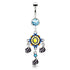 Stainless Tribal Bead Belly Dangle Belly Ring  