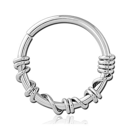 Continuous Wire Rope Ring Wire Wrapped Stainless Continuous Ring | Tulsa Body Jewelry